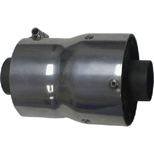 2 Disk Canister Muffler Cermakrome Ceramic Coating 3.5 in. Inlet 4 in. Outlet Connects to Collector