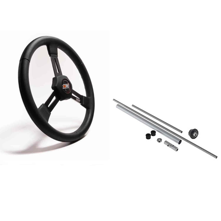 15 in. Dirt Late Model Steering Wheel and Column Kit