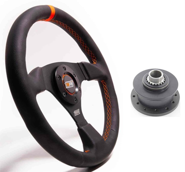 Road Course / Track Days 13 in. Steering Wheel Kit w/Quick-Release Hub