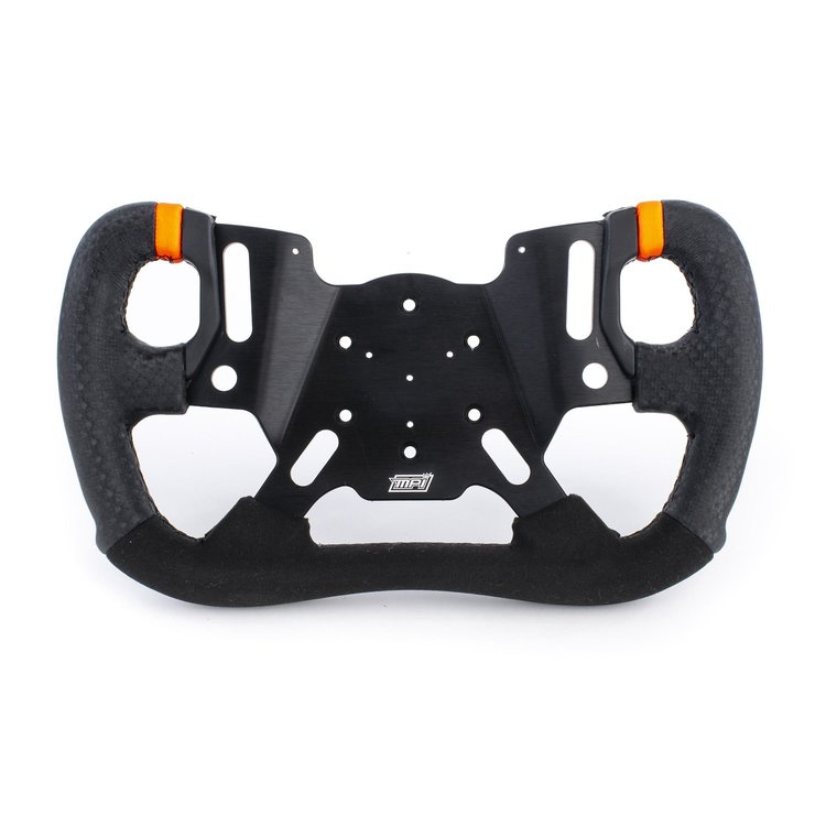MPI-GT-RA-330 Flat w/ Top-Level Tilted Spokes Touring Car/GT/Track Days/Sim Aluminum Steering Wheel [13 in. Diameter]