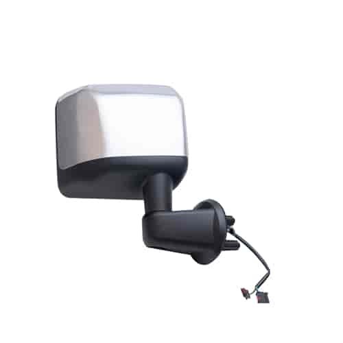 OEM Style Replacement Mirror for 15-17 JEEP Wrangler textured black w/Chrome cover foldaway Passenge