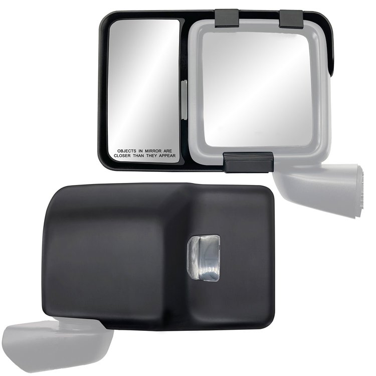 80750 Snap-On Towing Mirrors Fits Select Jeep Wrangler JL, Jeep Gladiator JT