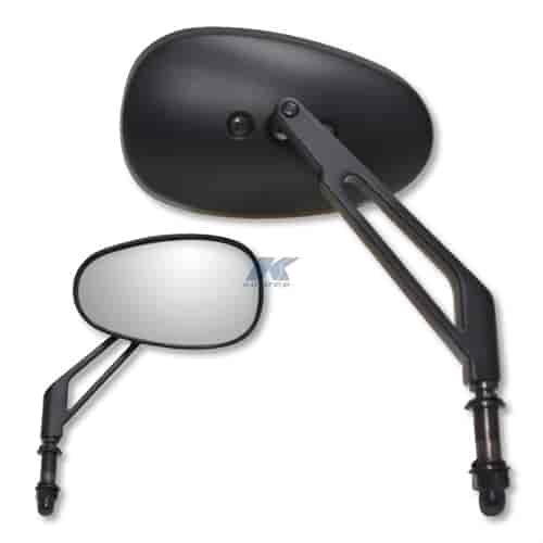 Black short stem mirror