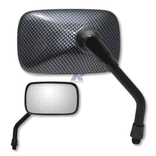 Mini-carbon universal rectangular mirror
