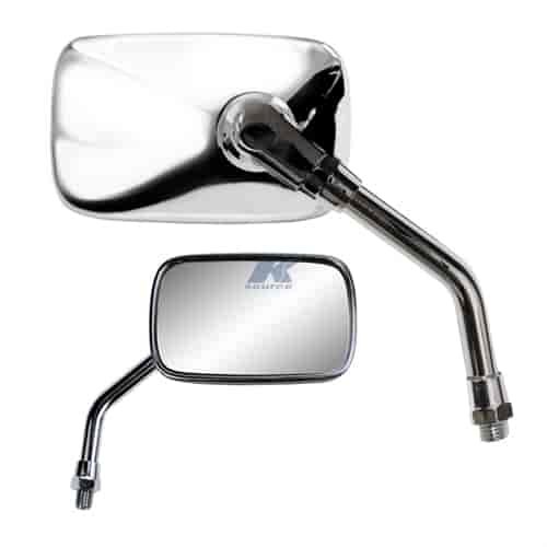 Mini-chrome universal mini rectangle mirror 10mm
