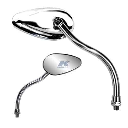 Chrome teardrop Yamaha reverse thread 10mm RH