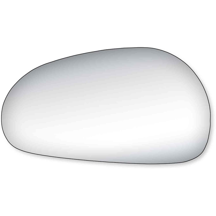 Replacement Glass for 94-04 Mustang the glass measures 3 7/8 tall by 7 wide and 6 7/8 diagonally gla