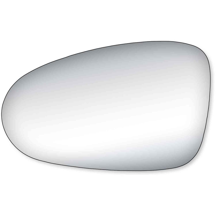 Replacement Glass for 02-06 Altima Sedan the glass measures 4 tall by 6 15/16 wide and 7 diagonally