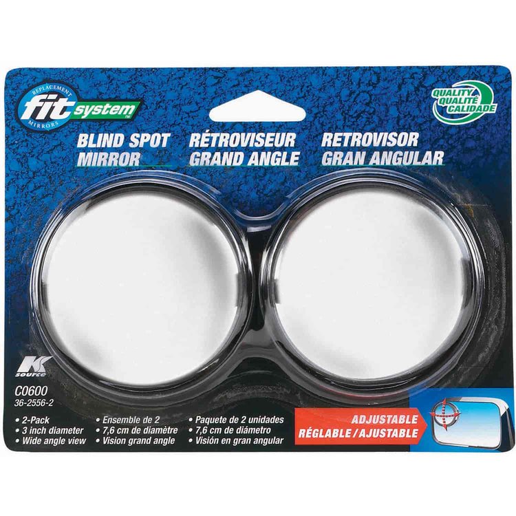 Stick-On Round Mirrors This mirror is 3 inches in diameter.