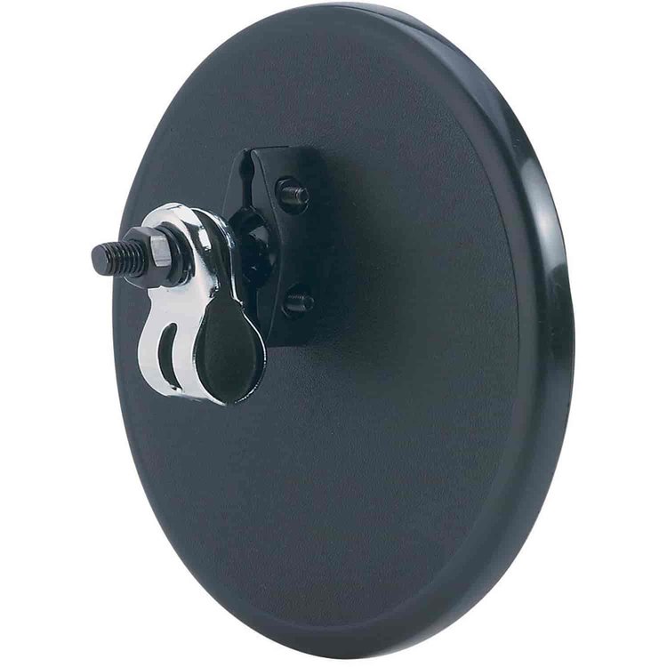 Clamp-On Round Mirror This mirror is 5 inches in diameter.