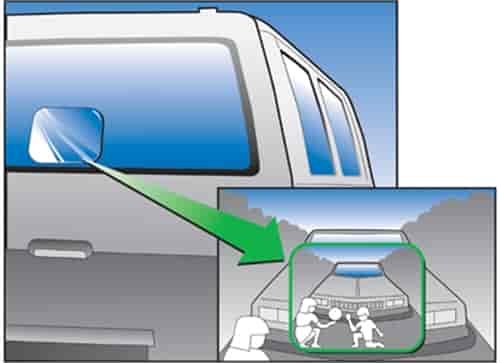 Wide Angle Rear View Lens Easily applies without adhesives