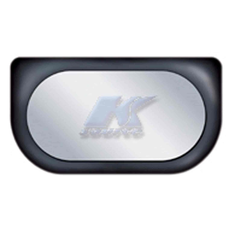 Small Vanity Mirror Euro Style Compact Size 6 1/4 x 3 1/2 Clamp on mount Compact size Black Frame.
