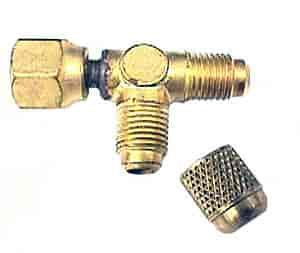 Fuel Line Tap Schrader Tee 1/4" Access Valve
