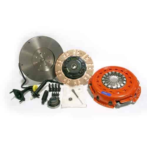 DFX Clutch Kit Includes Pressure Plate, Disc, Throwout and Pilot Bearings, Flywheel, Alignment Tool and Bolts