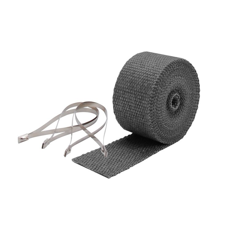 Black Exhaust Wrap Kit Includes: Qty/1 - Black Exhaust Wrap Width: 2"