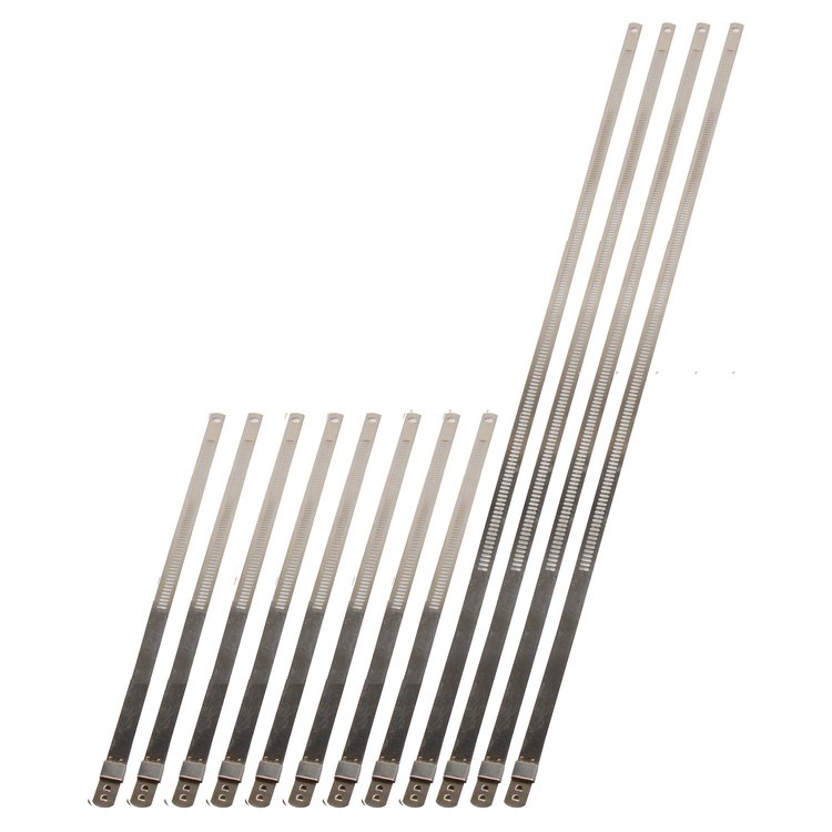 Stainless Steel Positive Lock Ties 8mm x 9" (8/pkg)