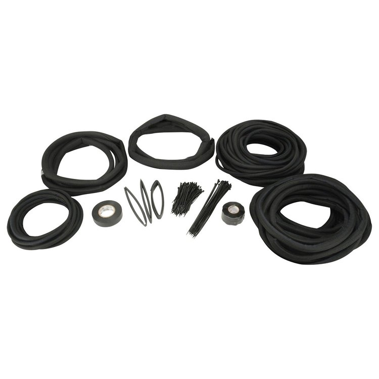 Easy Loom Split Sleeve Wire and Hose Protection Master Kit [Black, 5-Piece]