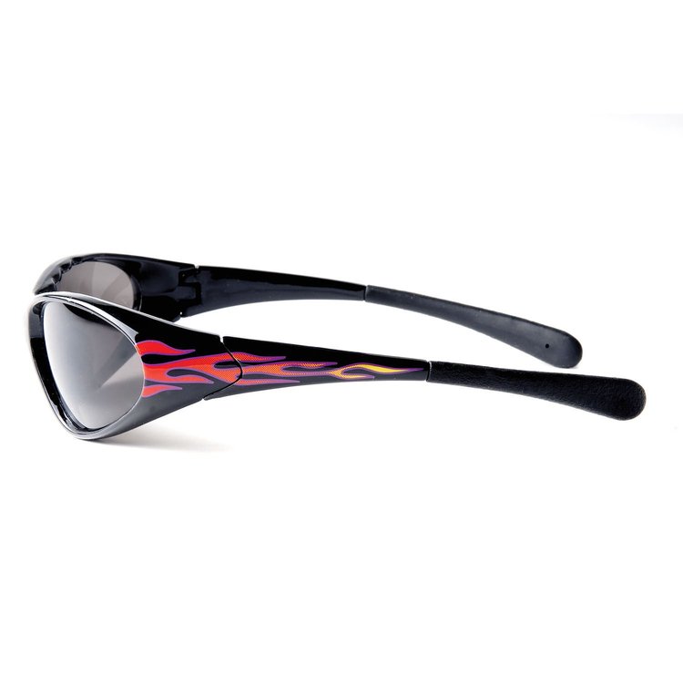 Racing Theme Sunglasses Black Frame/Red Flames
