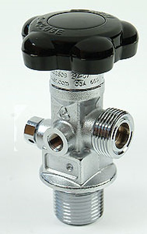 Hi-Flo Valve w/Gauge Port CGA-660 Chrome Plated