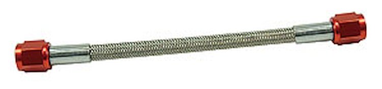 Braided Hi-Flo Hose Line Red, -4/-3 AN x 7"