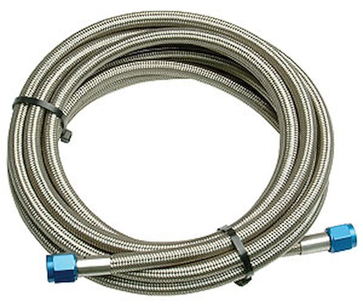 Braided Hose Line Blue, -6 AN x 16"