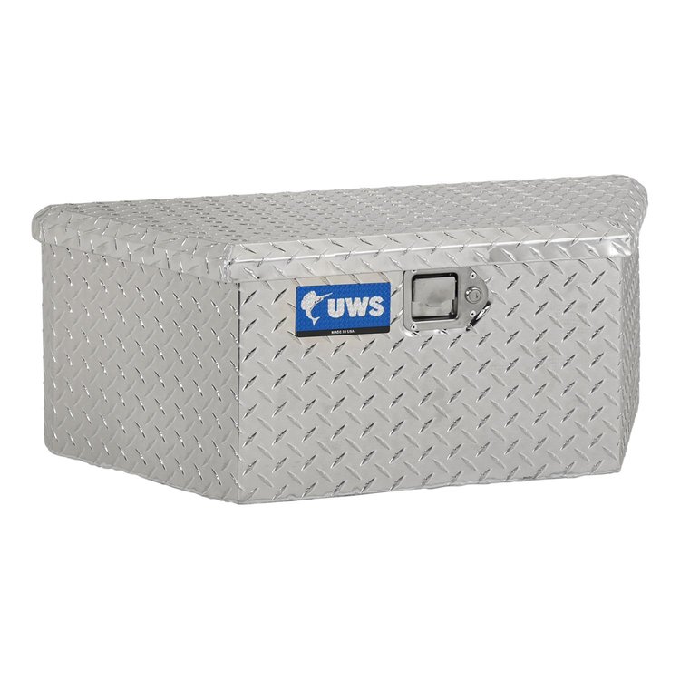 34 in. Trailer Tongue Box with Low Profile [Bright Aluminum]