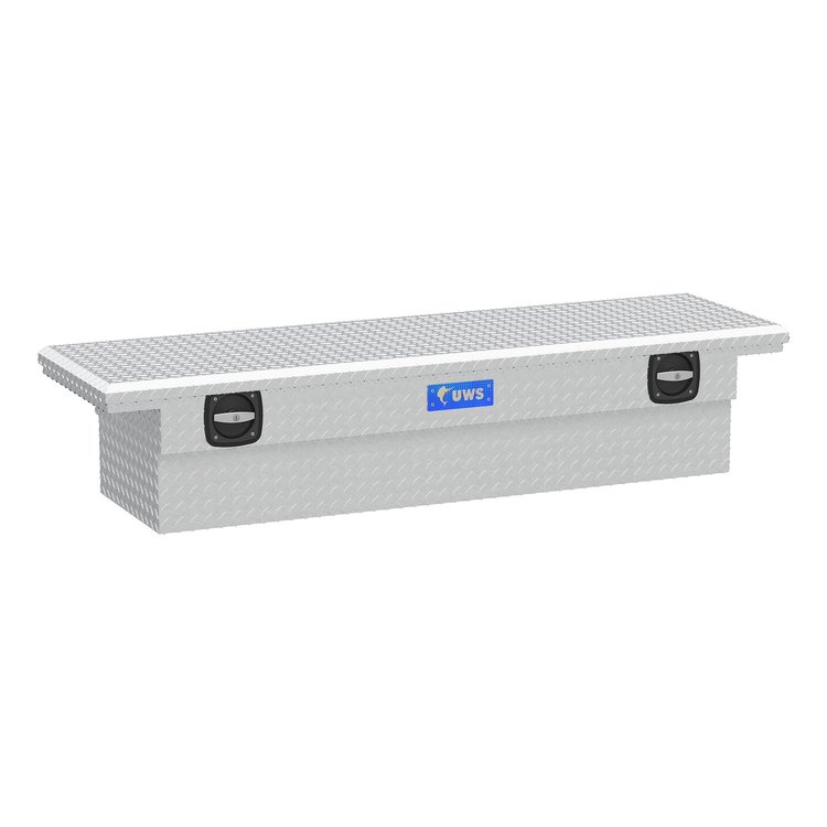 69 in. Secure Lock Crossover Low-Profile Truck Tool Box [Bright Aluminum]