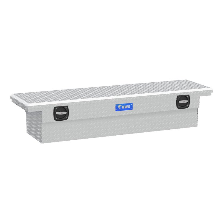 72 in. Secure Lock Crossover Low-Profile Truck Tool Box [Bright Aluminum]