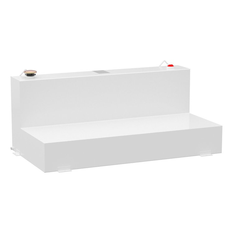 100-Gallon L-Shape Steel Transfer Tank [White]