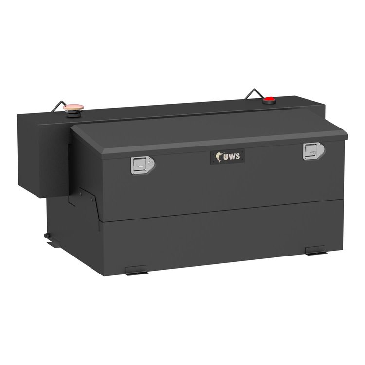 Hammerhead-Style 100-Gallon L-Shape Steel Transfer Tank [Matte Black]