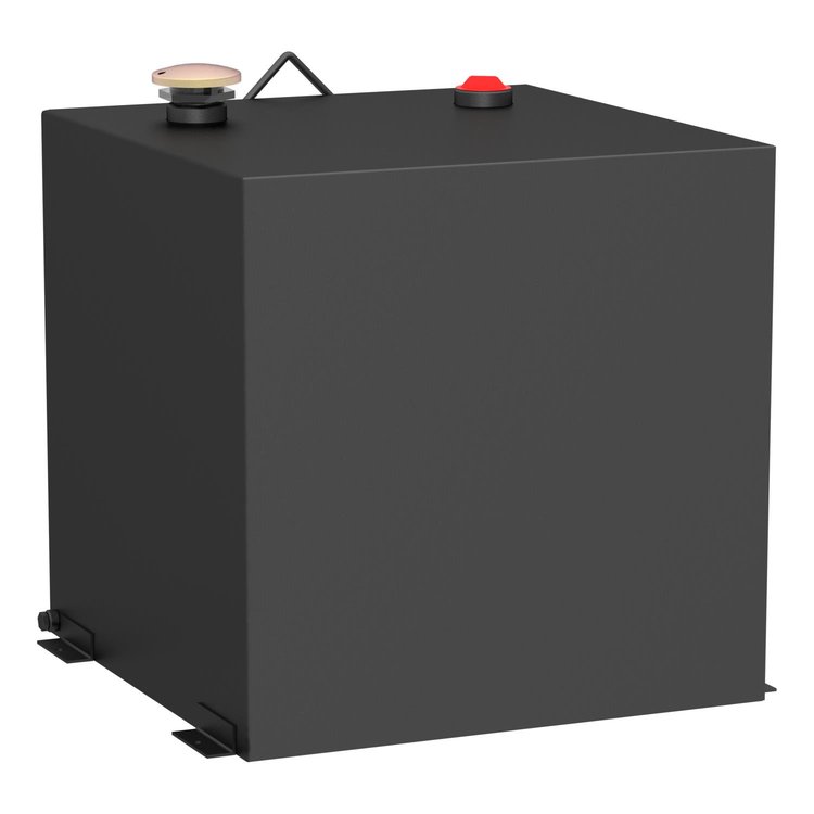 53-Gallon Rectangle Steel Transfer Tank [Matte Black]