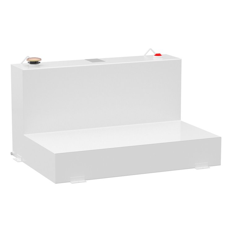 85-Gallon L-Shape Steel Transfer Tank [White]
