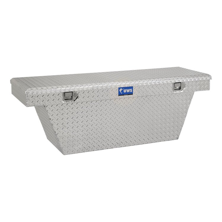60 in. Angled Crossover Truck Tool Box [Bright Aluminum]