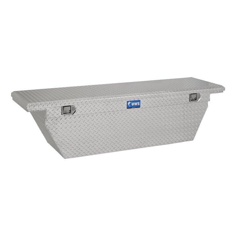 69 in. Angled Crossover Low-Profile Truck Tool Box [Matte Black]