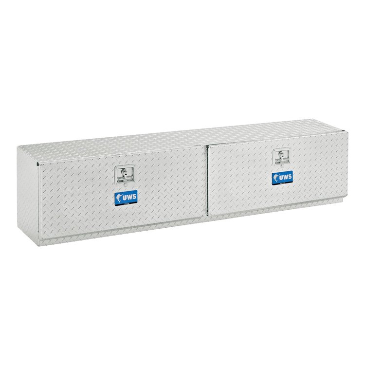 96 in. Double-Door Topside Truck Tool Box [Bright Aluminum]