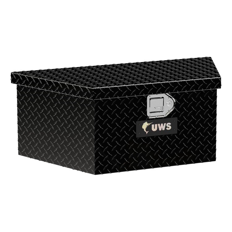 TBV-34-LP-BLK 34 in. Trailer Tongue Box with Low Profile [Gloss Black]