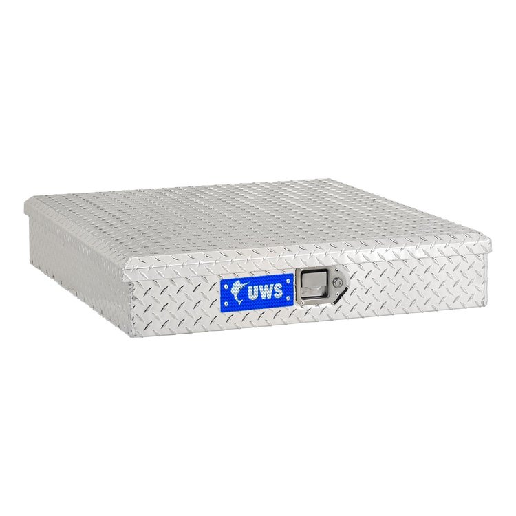 34 in. Dog Box Storage Tool Box [Bright Aluminum]