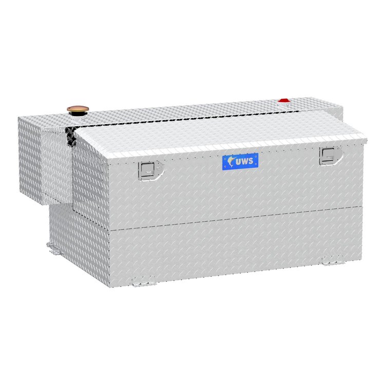 Hammerhead-Style 100-Gallon Combo Transfer Tank [Bright Aluminum]