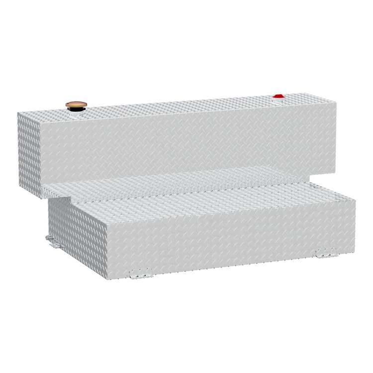 Hammerhead-Style 100-Gallon L-Shape Transfer Tank [Bright Aluminum]