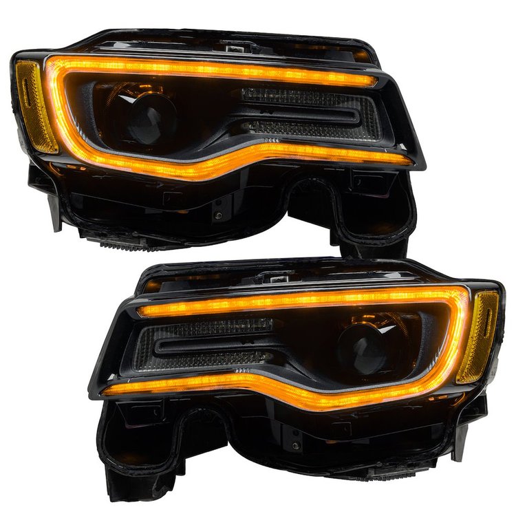 Dynamic Colorshift Headlight DRL (Daytime Running Light) Upgrade Kit Select Jeep Grand Cherokee Models