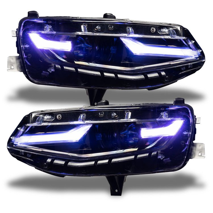 Colorshift RGB+W Headlight DRL Upgrade Kit [Simple RGB Controller w/Remote] Fits Late-Model Chevrolet Camaro LS/LT-Model