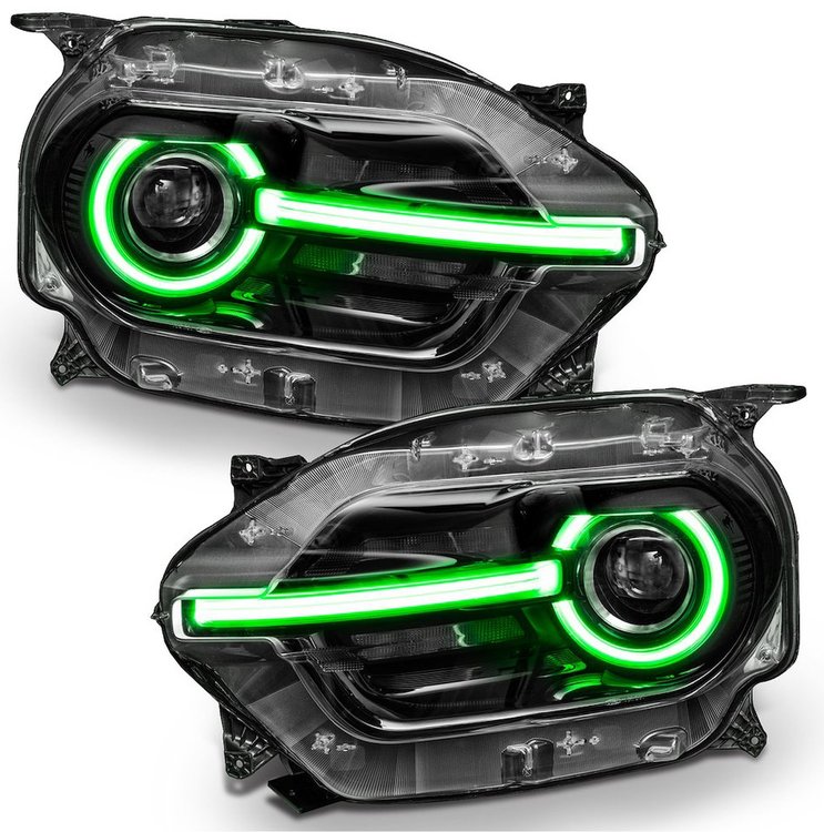 Colorshift RGB+W Headlight DRL + Halo Upgrade Kit [2.0 Controller] Fits Late-Model Ford Bronco Sport