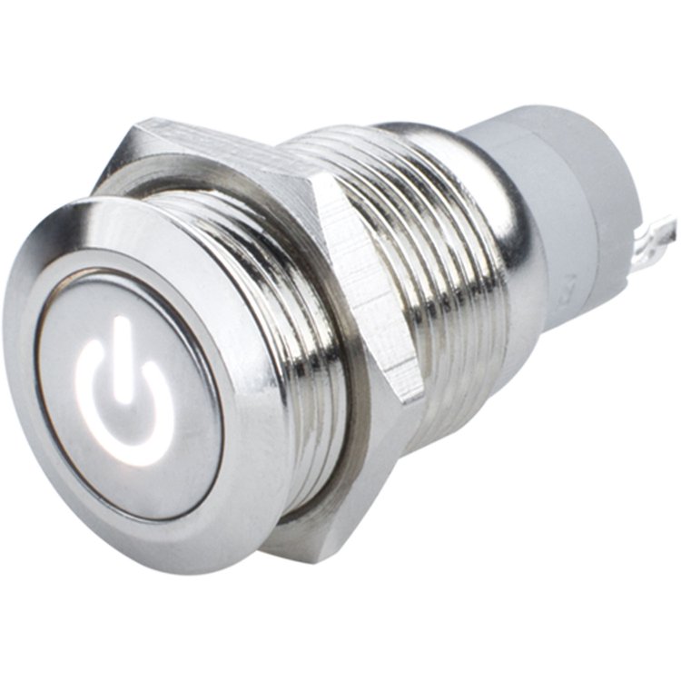 Flush Mount LED Switch On/Off - White
