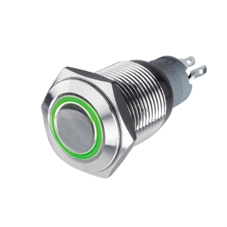 ORACLE Pre-Wired Momentary Flush Mount LED Switch - Green