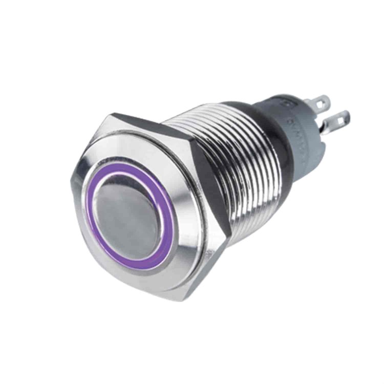 ORACLE Pre-Wired MomentaryFlush Mount LED Switch - UV Purple
