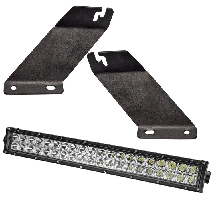 Jeep JK Hood Mounting Brackets SM + Light Combo