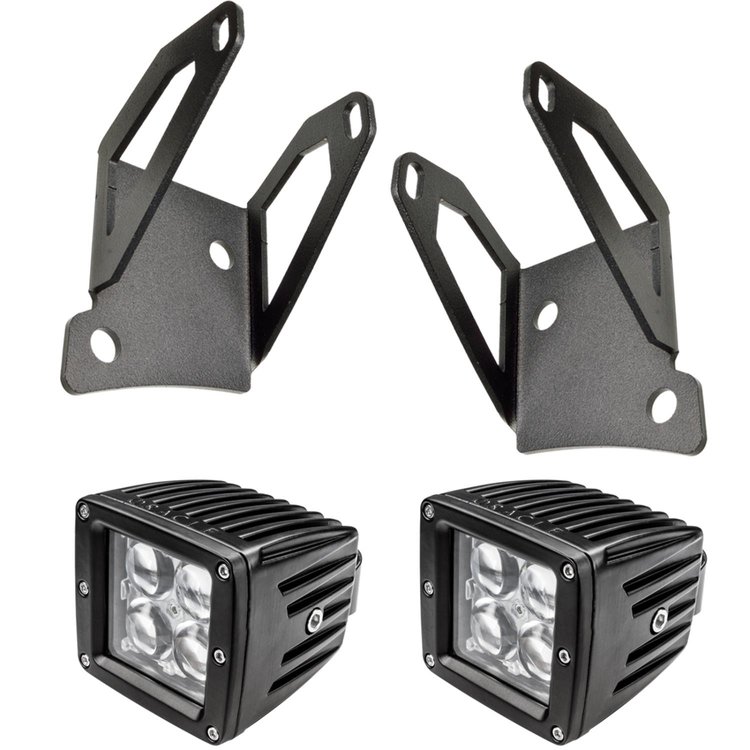 Jeep JK Single Mounting Pillar Brackets + Lights Combo
