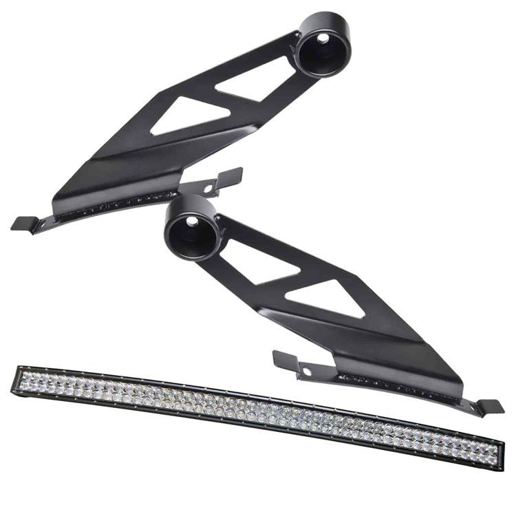 2007 2014 Toyota Tundra Curved 50 LED Light Bar Brackets + Light Combo