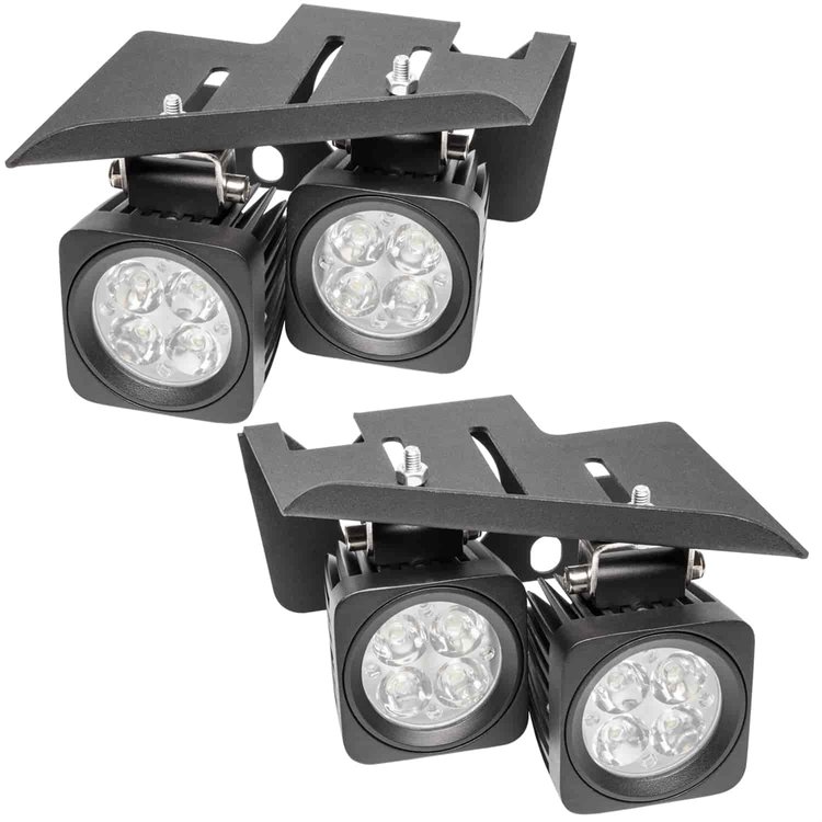 2007 2013 Chevy Silverado LED Fog Light Replacement Brackets + Lights Combo
