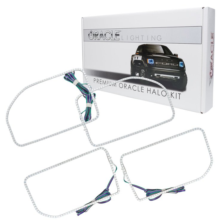 Ford F250350 2011 2015 LED ColorSHIFT Halo Kit Square Ring Design No Controller